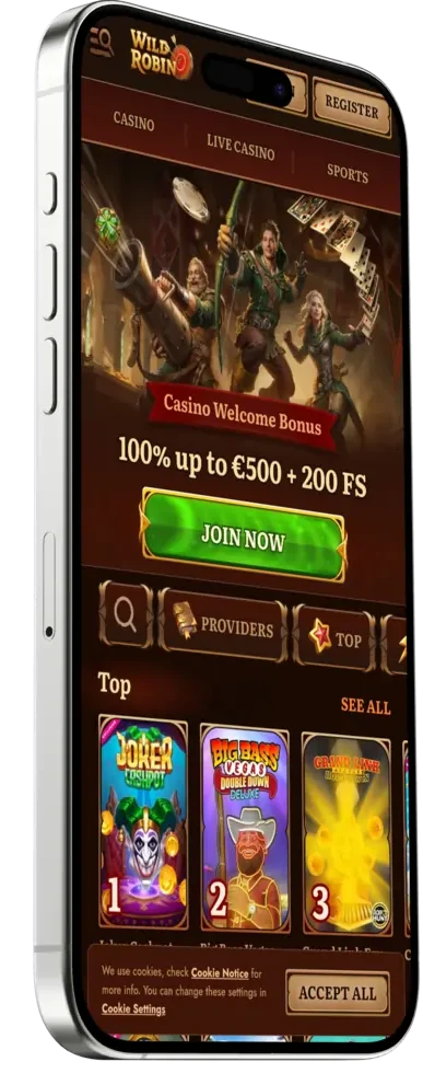 Wild Robin Casino op Mobiel